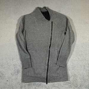 Lululemon Back to It Wrap Jacket grey cotton fleece Women’s Small #1635